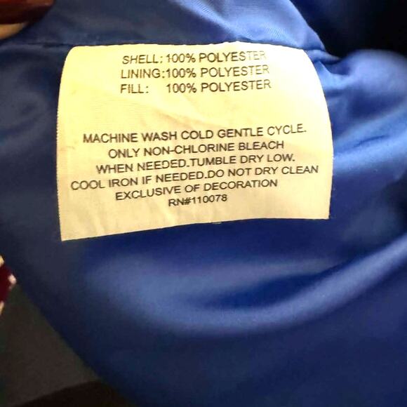 US POLO ASSN MENS PUFFER VEST BLACK AND BLUE SIZE M - Picture 6 of 6